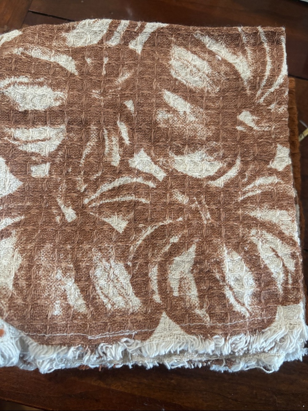 The farm house  - Brown & Cream 6 kitchen towels 100% cotton